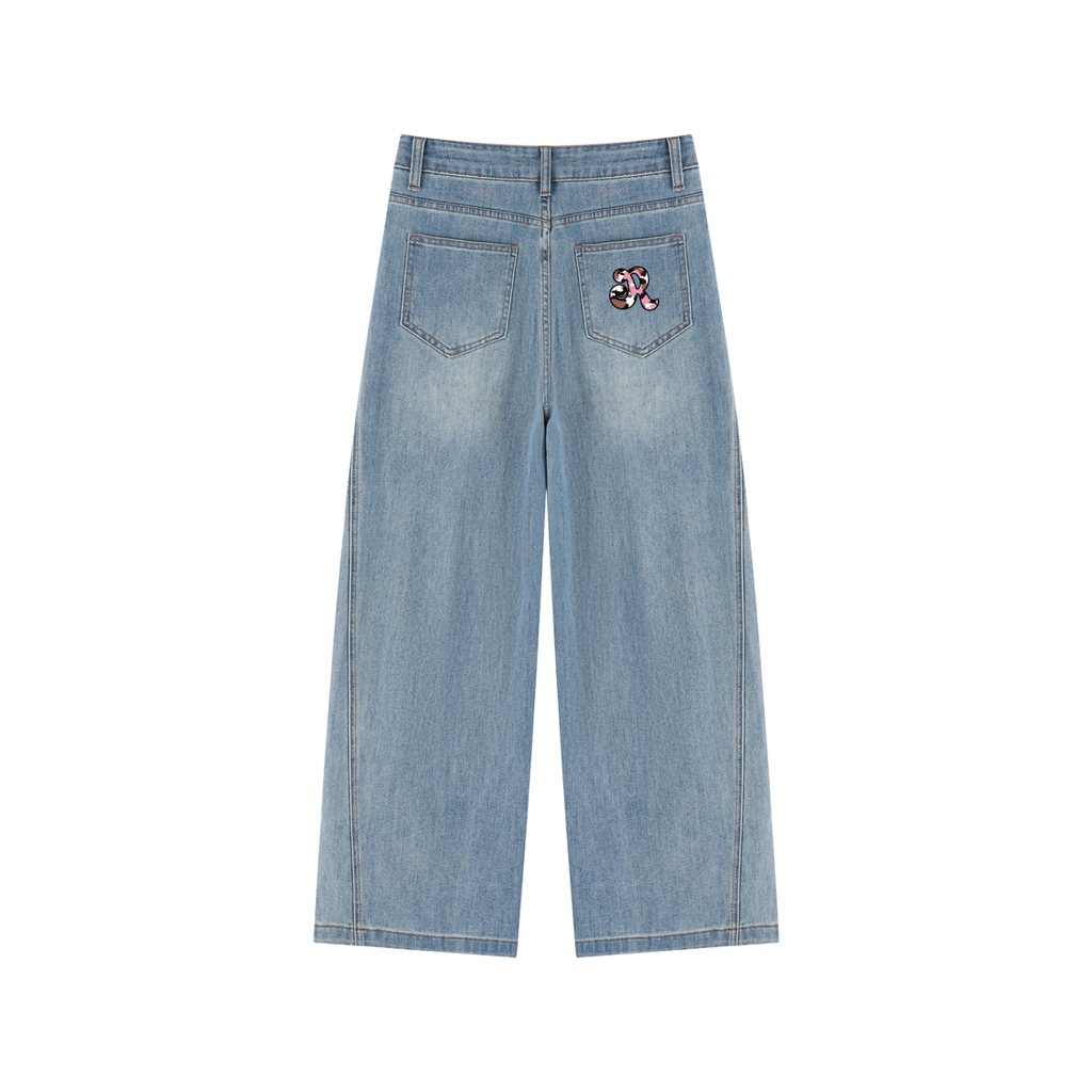 Women’s Vintage Wash High Rise Wide Leg Jeans
