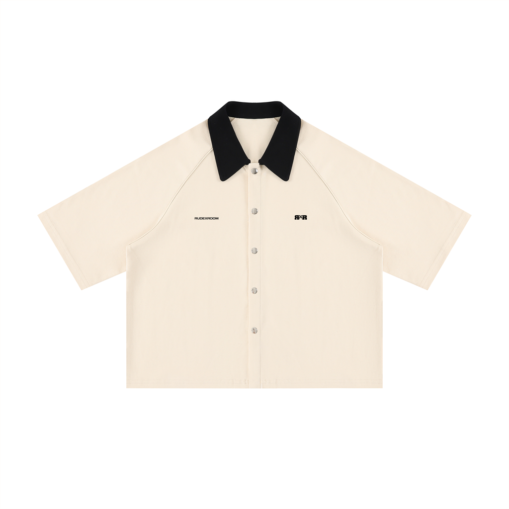 Unisex Color Block Boxy Short Sleeve Shirt