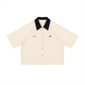 Unisex Color Block Boxy Short Sleeve Shirt