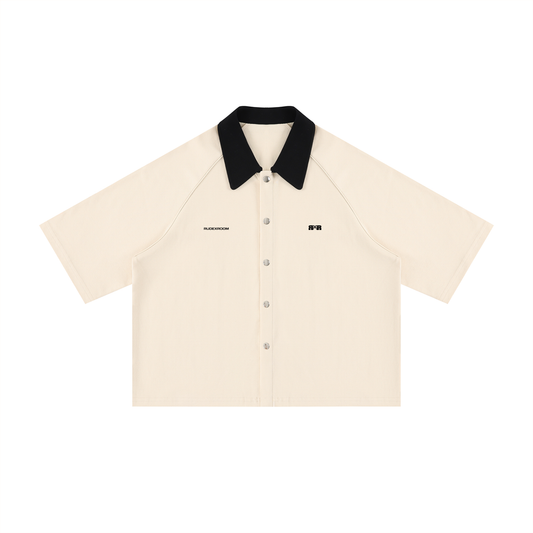 Unisex Color Block Boxy Short Sleeve Shirt